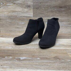 Anne Klein Randy Black Suede Booties Women's Size 8